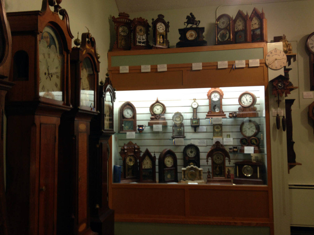 Clock Displays in the Hoffman Clock Museum in Newark, New York