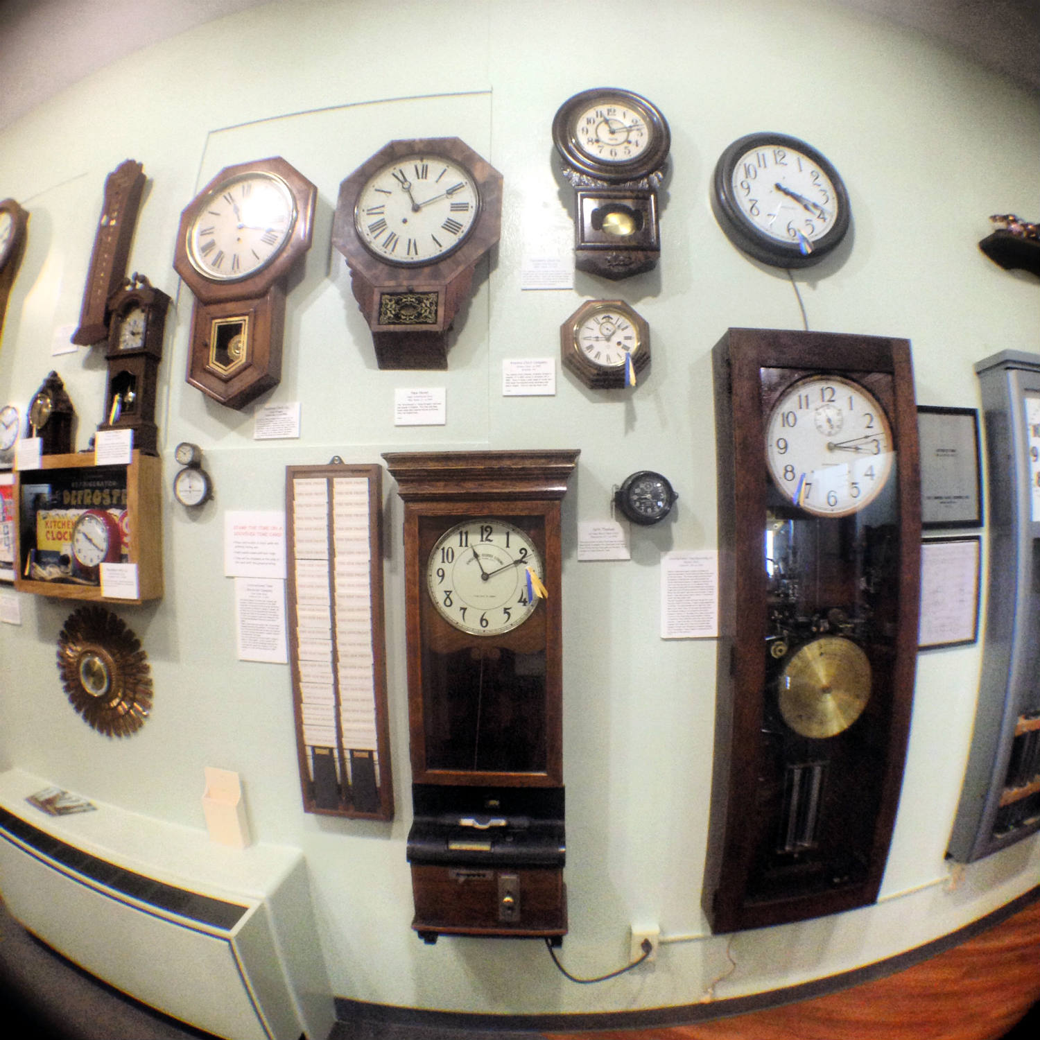 Clock Displays in the Hoffman Clock Museum in Newark, New York