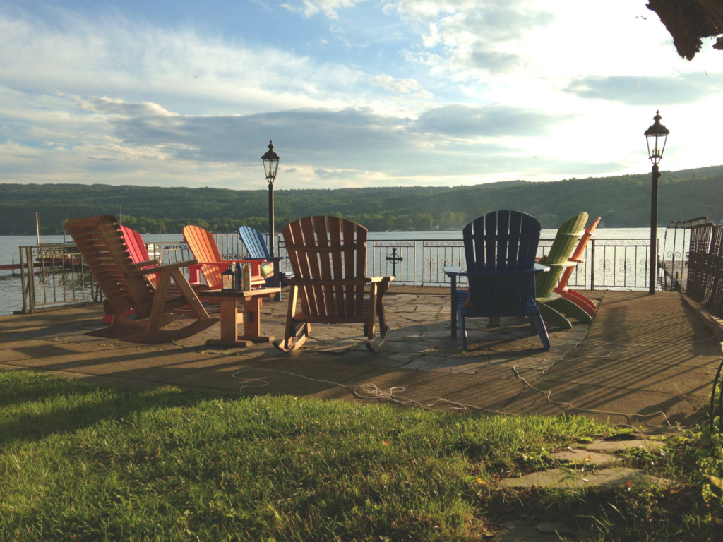 Chairs on Honeoye Lake