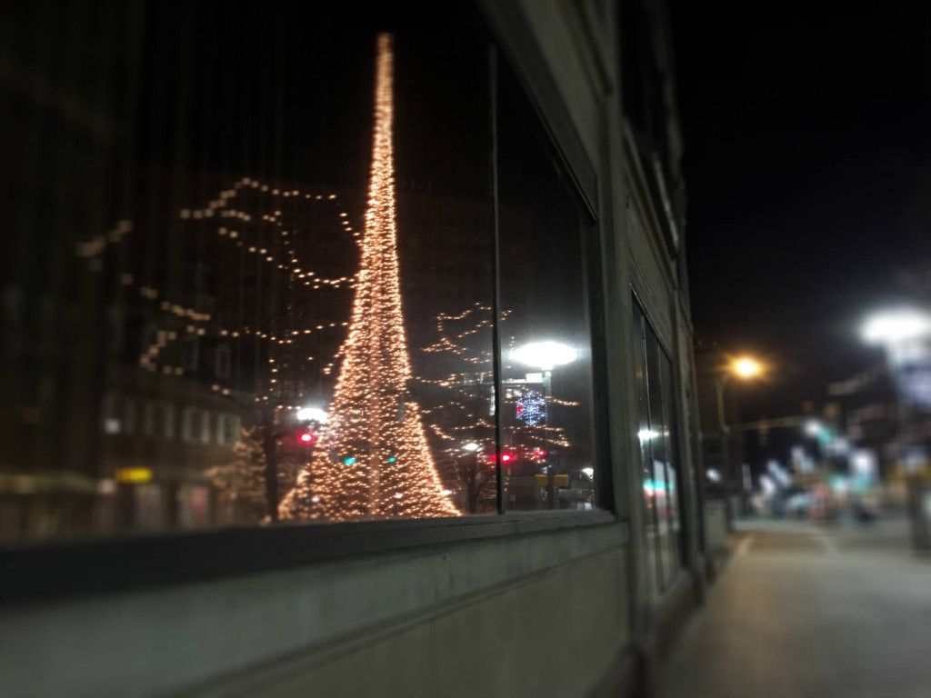 Liberty Pole Reflection in Rochester, New York