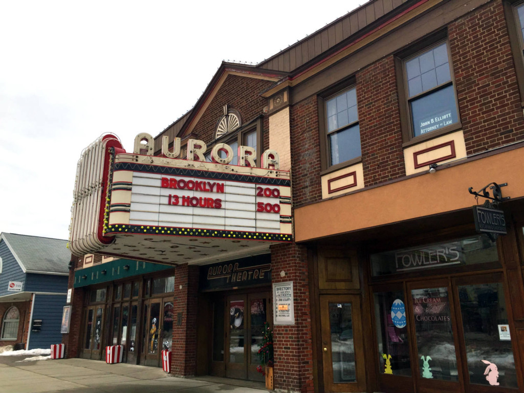 The Aurora Theatre Facade in East Aurora, New York
