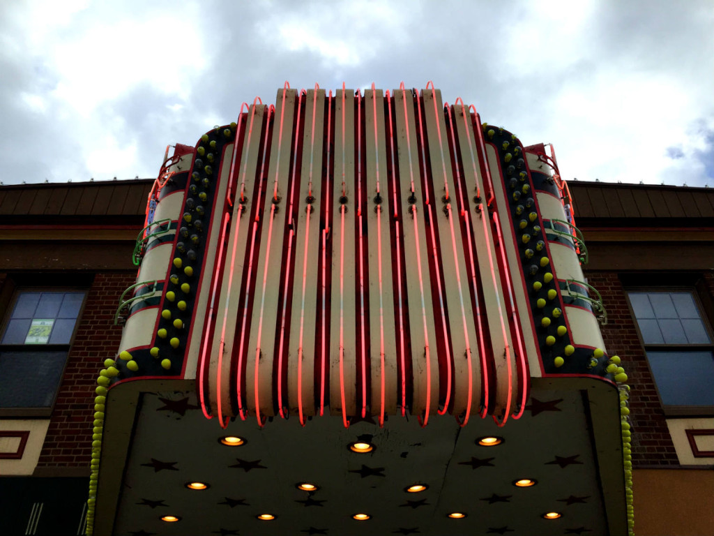 Marquee at Aurora Theatre in East Aurora, New York