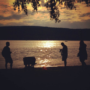 People on Honeoye Lake