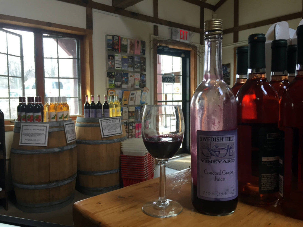 Concord Grape Juice at Swedish Hill Winery in Romulus, New York