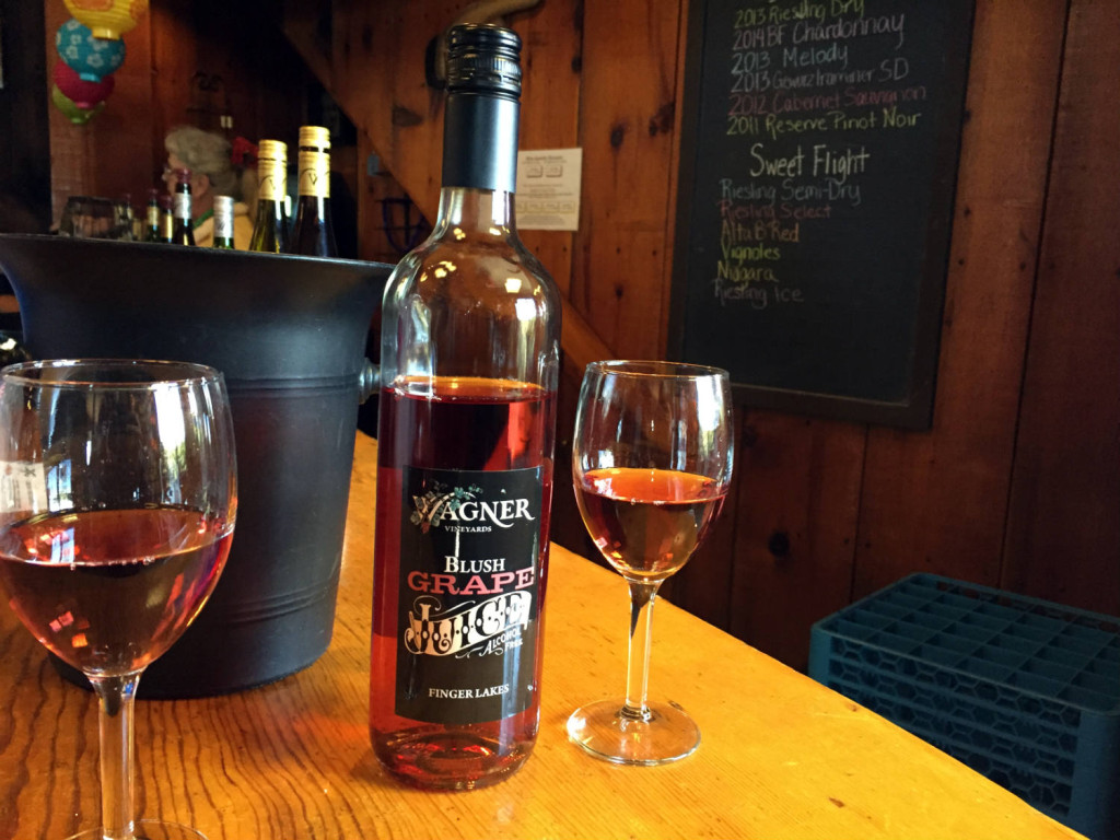 Blush Grape Juice at Wagner Winery in Lodi, New York