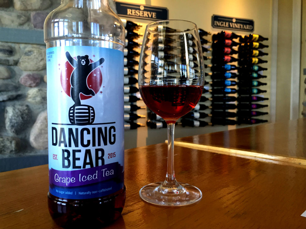 Dancing Bear Grape Iced Tea at Heron Hill Winery in Hammondsport, New York