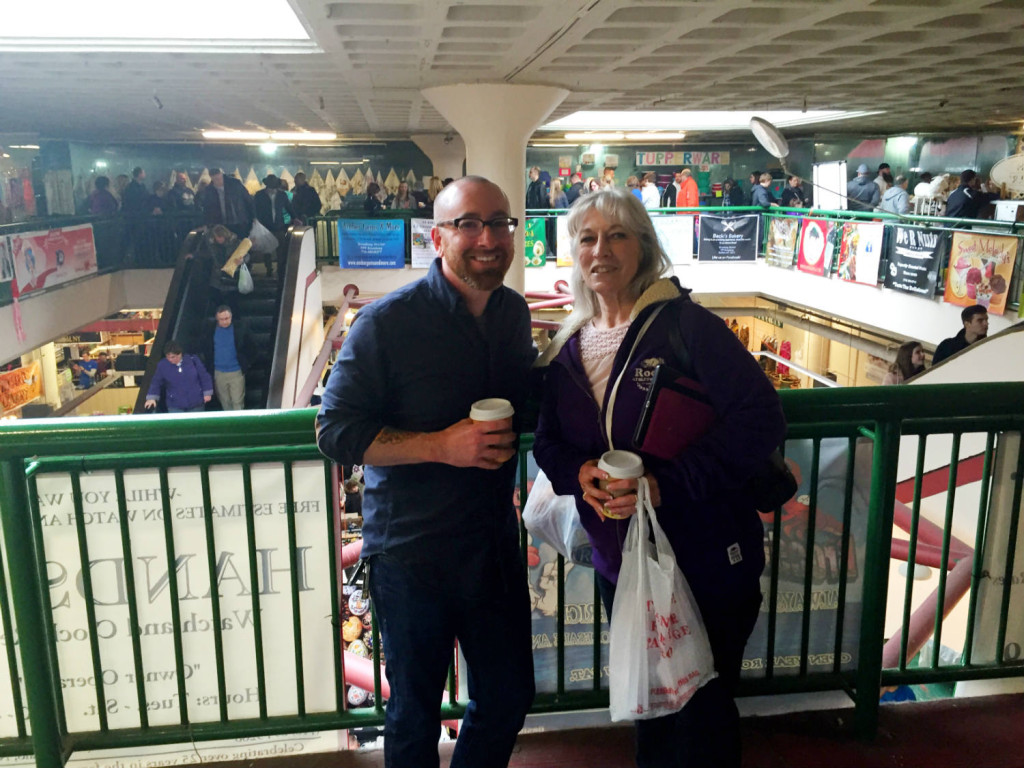 Chris Clemens and Mom at Broadway Market in Buffalo, New York