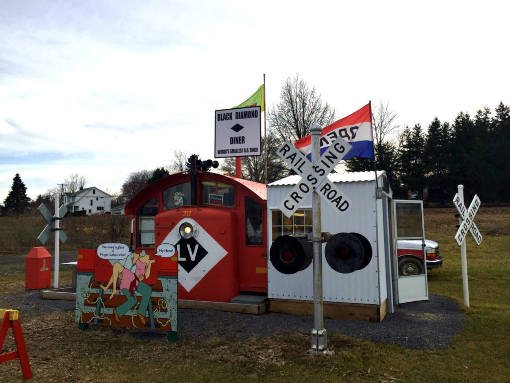 The Black Diamond Diner in Covert, New York - World's Smallest Railroad Diner