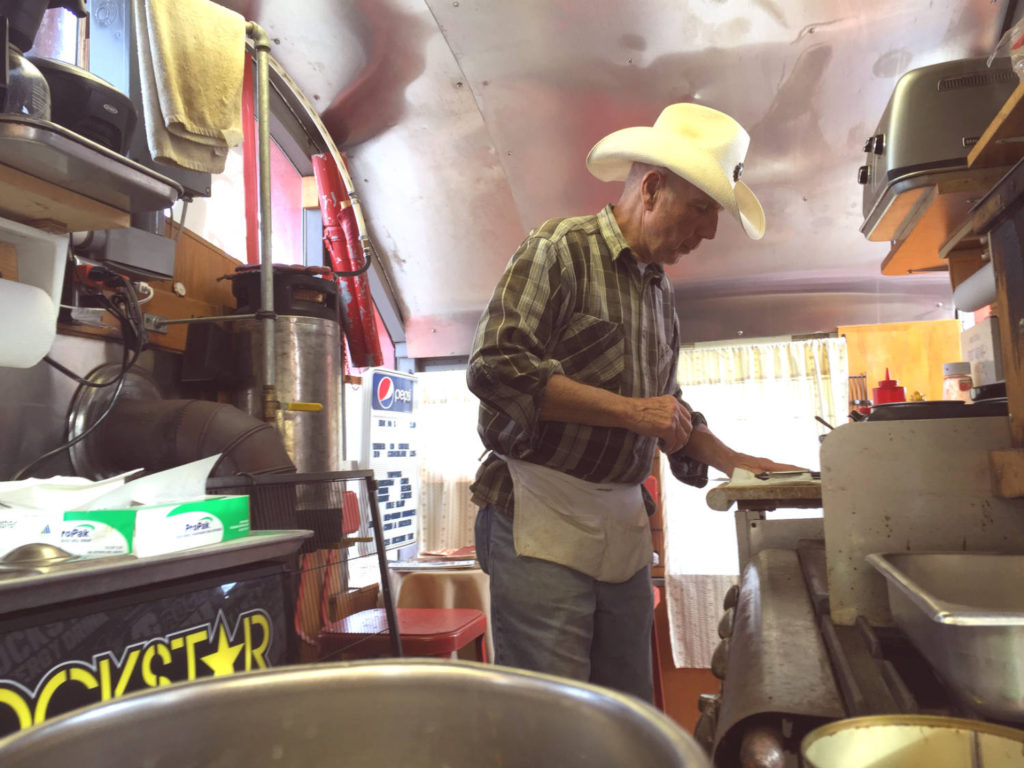 Jerry Collins of the The Black Diamond Diner in Covert, New York - World's Smallest Railroad Diner