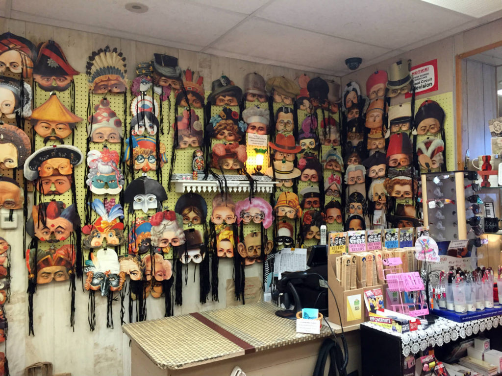 Silly Masks in Vidler's in East Aurora, New York