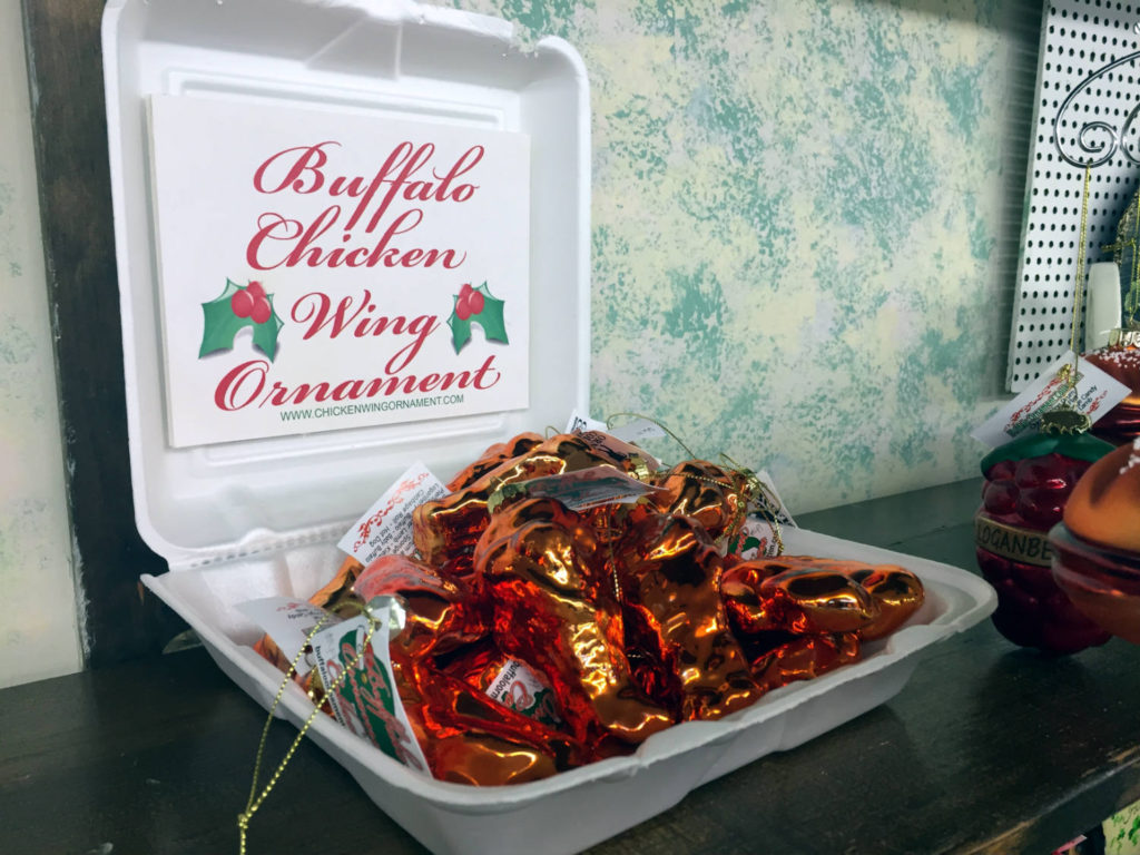 Chicken Wing Ornaments at Vidler's in East Aurora, New York