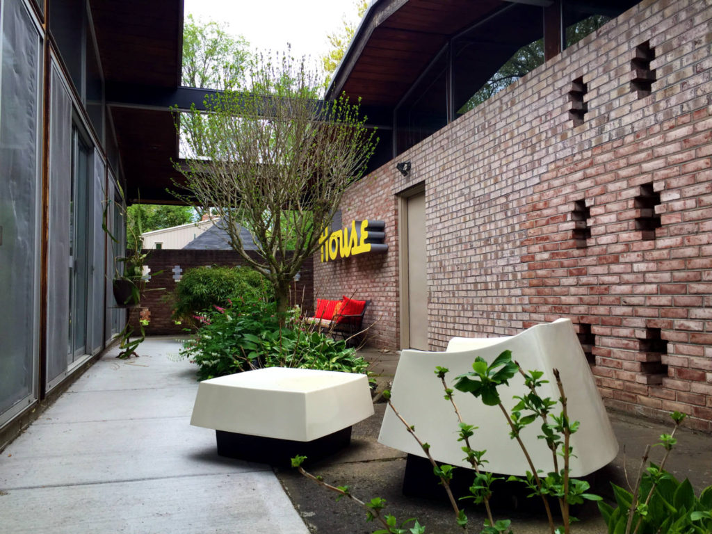 Courtyard in the Alcoa Care Free Home in Rochester, New York