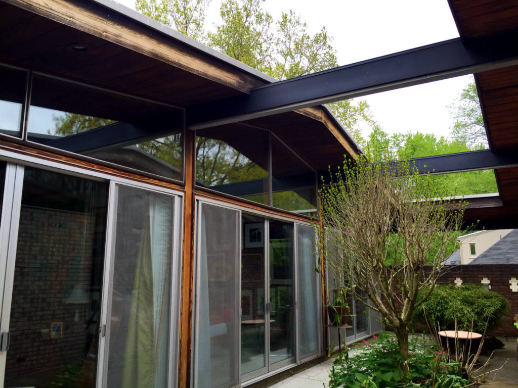 Courtyard in the Alcoa Care Free Home in Rochester, New York