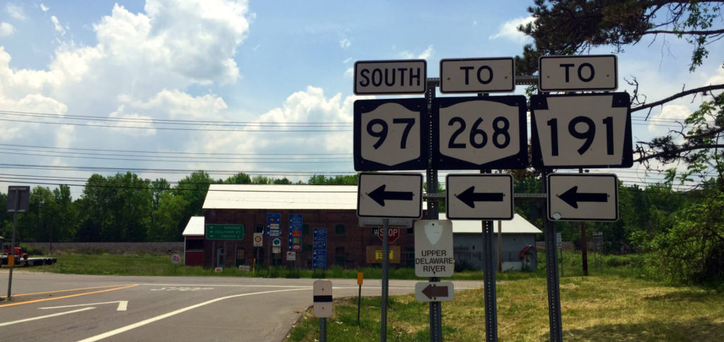 Highway Route 97 Sign in Hancock, New York