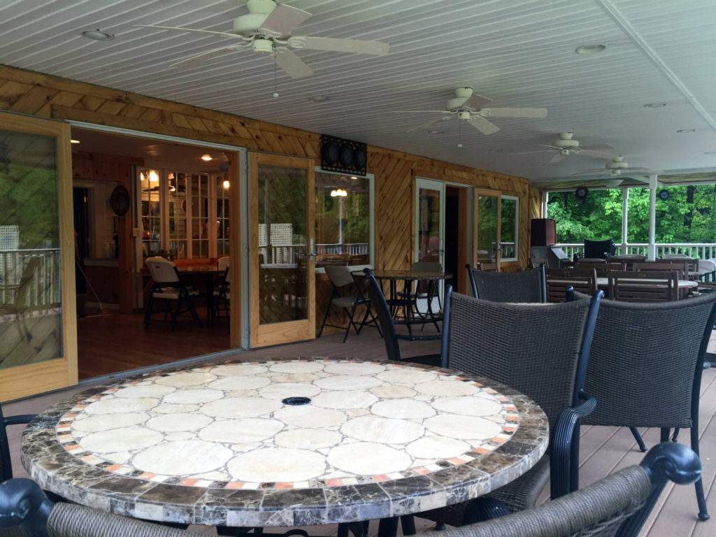 Outside Dining Area in the Lazy Pond Bed and Breakfast in Liberty, New York