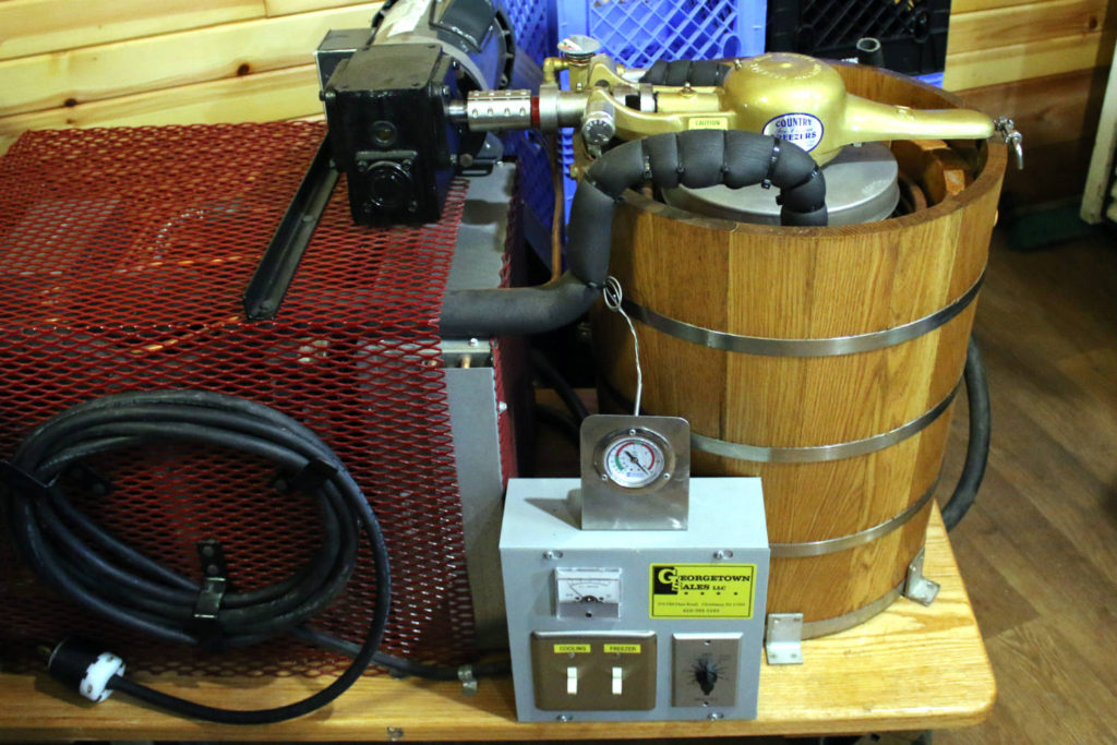 Churn at Spotted Duck Creamery in Penn Yan, New York