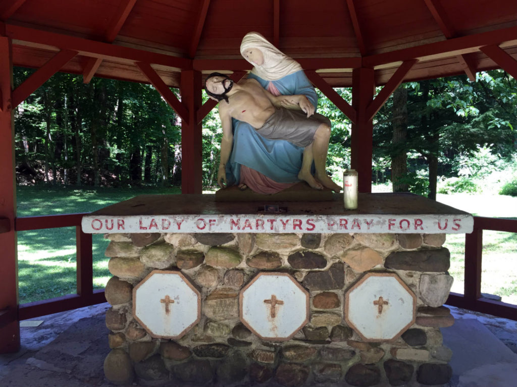 Statues in the Ravine at the Shrine to the North American Martyrs in Auriesville, New York