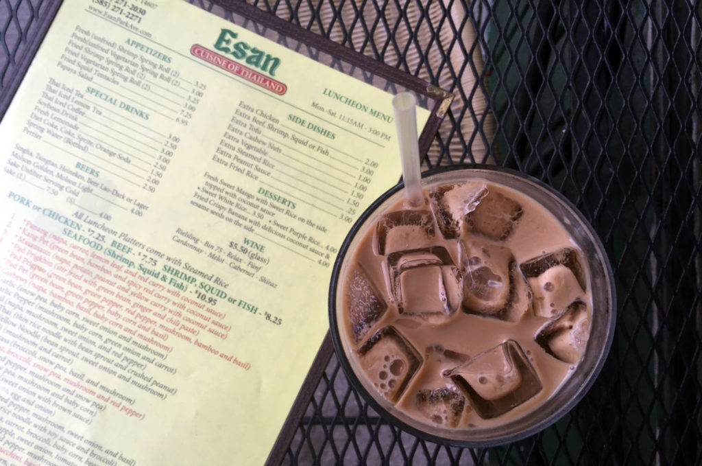 Thai Coffee at Esan in Rochester, New York