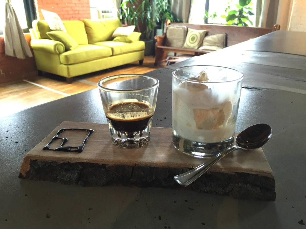 Affogato at Maker's Gallery and Cafe in Rochester, New York