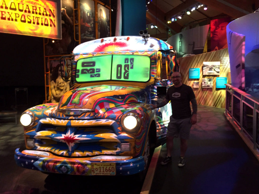 Chris Clemens and Painted Bus Exhibit at the Woodstock Museum at Bethel Woods