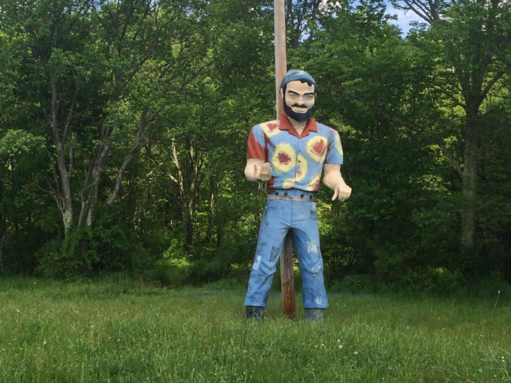 Hippie Roadside Muffler Man in Bethel, New York