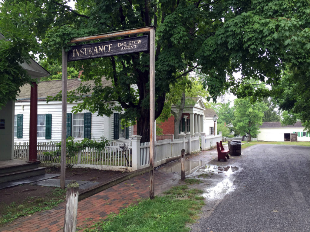 Row of Buildings in the Genesee Country Village and Museum in Mumford, NY