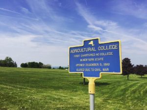 Agricultural College Historical Marker in Ovid, New York