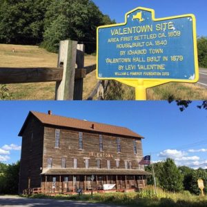 Valentown Site Historical Marker in Victor, New York