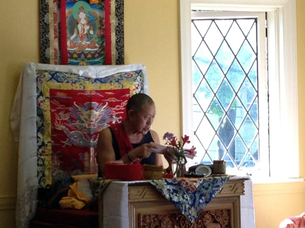 His Eminence Garchen Rinpoche at White Lotus Buddhist Center in Rochester, New York