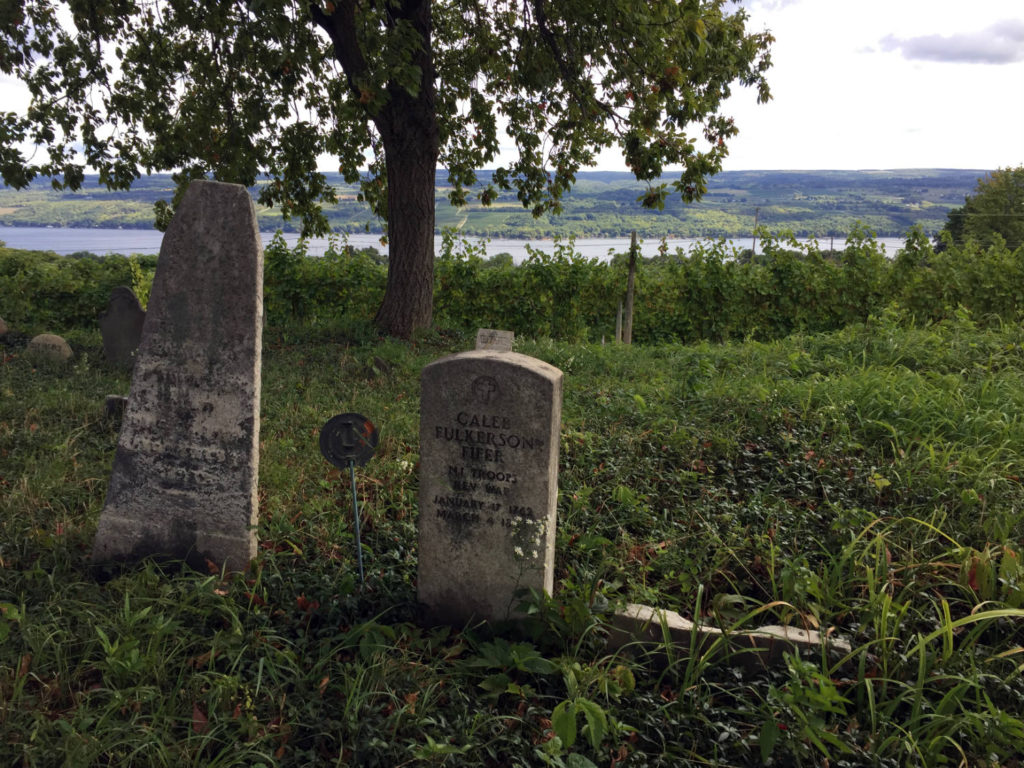 Grave of Caleb Fulkerson and Wife at Fulkerson Winery in Dundee, New York