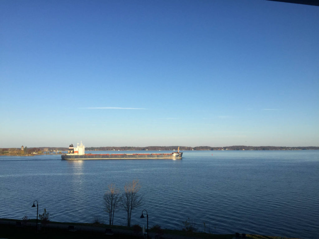 Ship on the St. Lawrence River in Clayton, New York