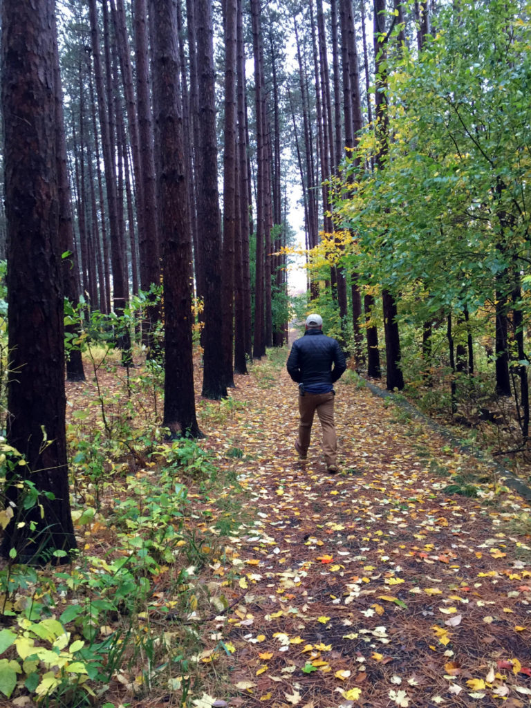 Chris Clemens in Tree Canopy Trail at Cumming Nature Center