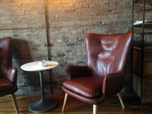 Furniture at Publick Coffee Bar in Penn Yan, New York