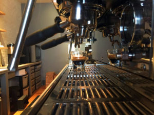 Espresso Machine at Publick Coffee Bar in Penn Yan, New York