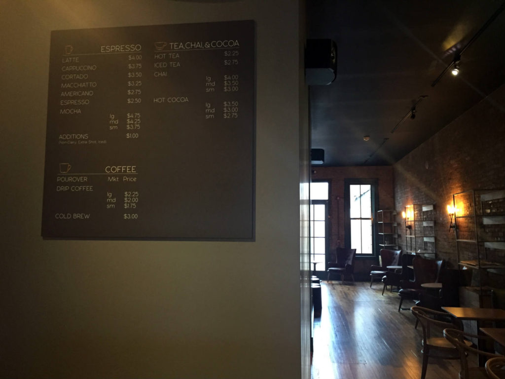 Publick Coffee Bar Menu in Penn Yan