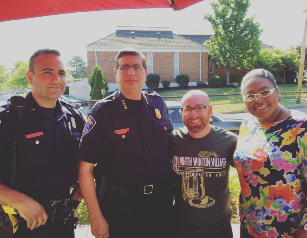 Chris Clemens with Mayor Lovely Warren and Rochester Police Department in Rochester, New York