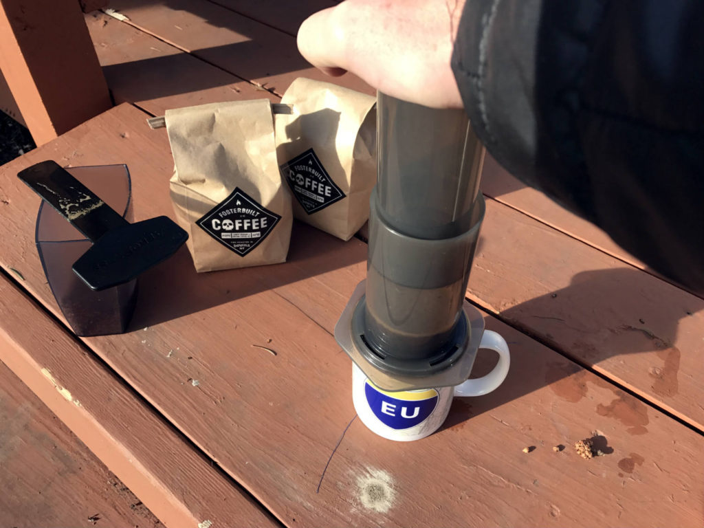 AeroPress with Fosterbuilt Coffee