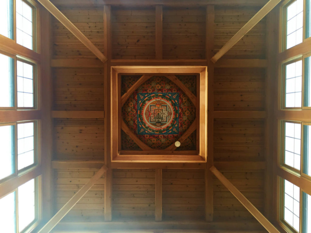 Ceiling Mandala in Namgyal Monastery in Ithaca, New York