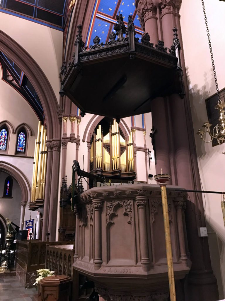 Inside St. Paul's Episcopal Cathedral in Buffalo, New York