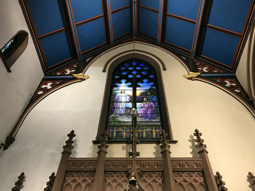 Louis Comfort Tiffany Stained Glass Window in St. Paul's Episcopal Cathedral in Buffalo, New York