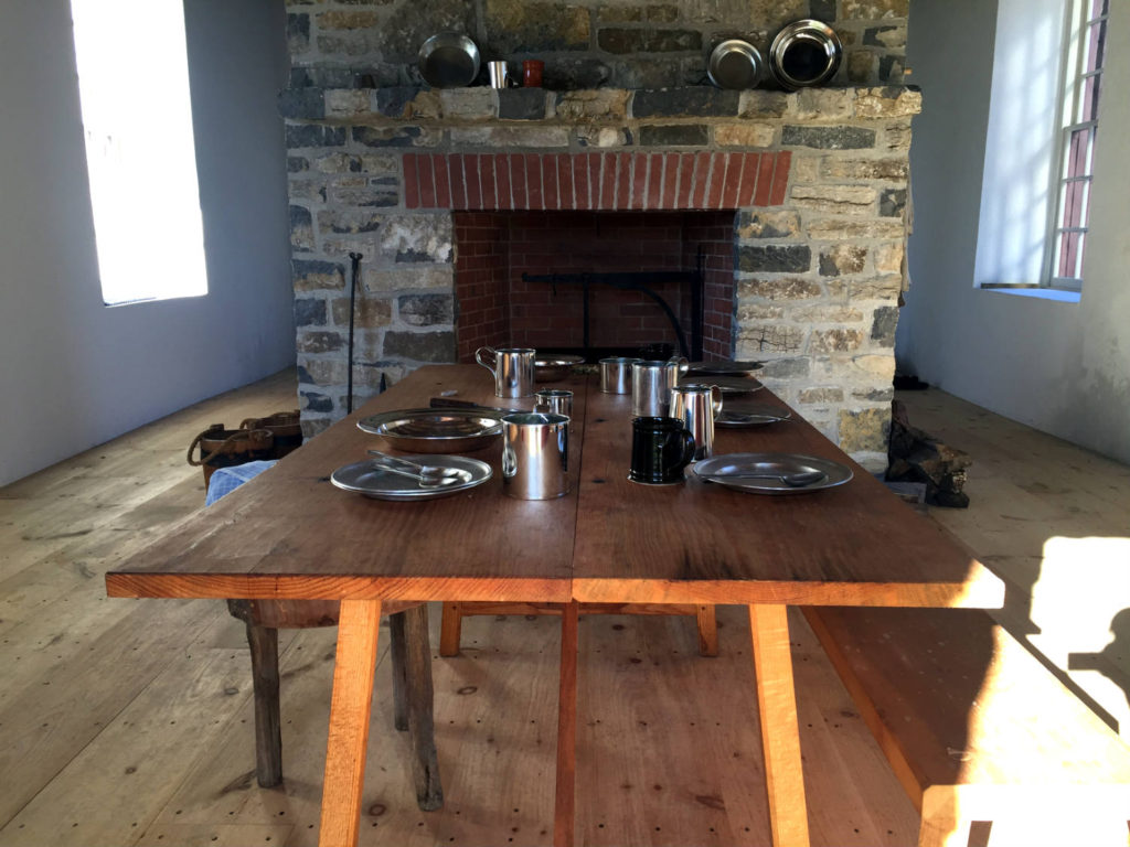 Table Setting in the Johnson Hall State Historic Site in Johnstown, New York