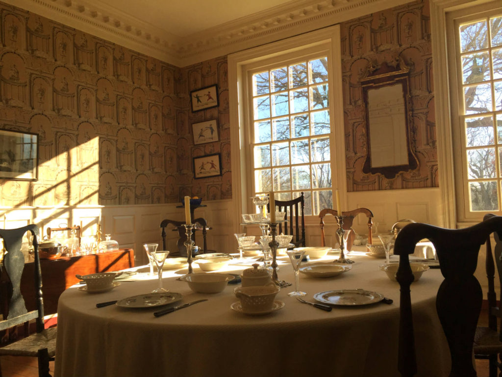 Inside the Johnson Hall State Historic Site in Johnstown, New York