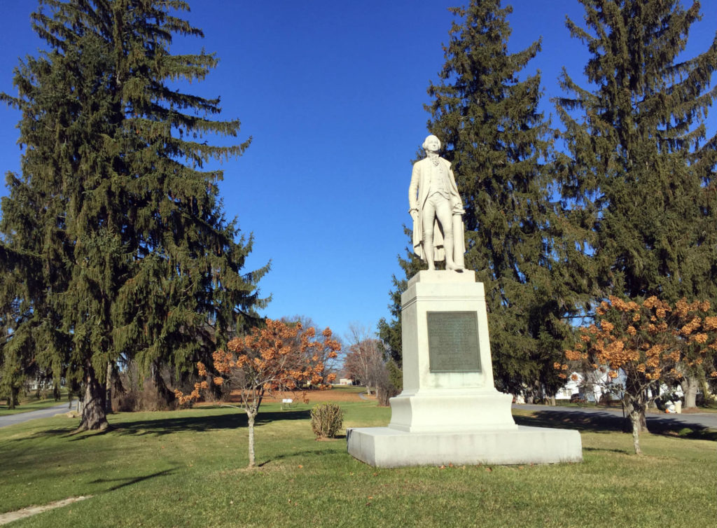 Statue of Sir William Johnson in Johnstown, New York