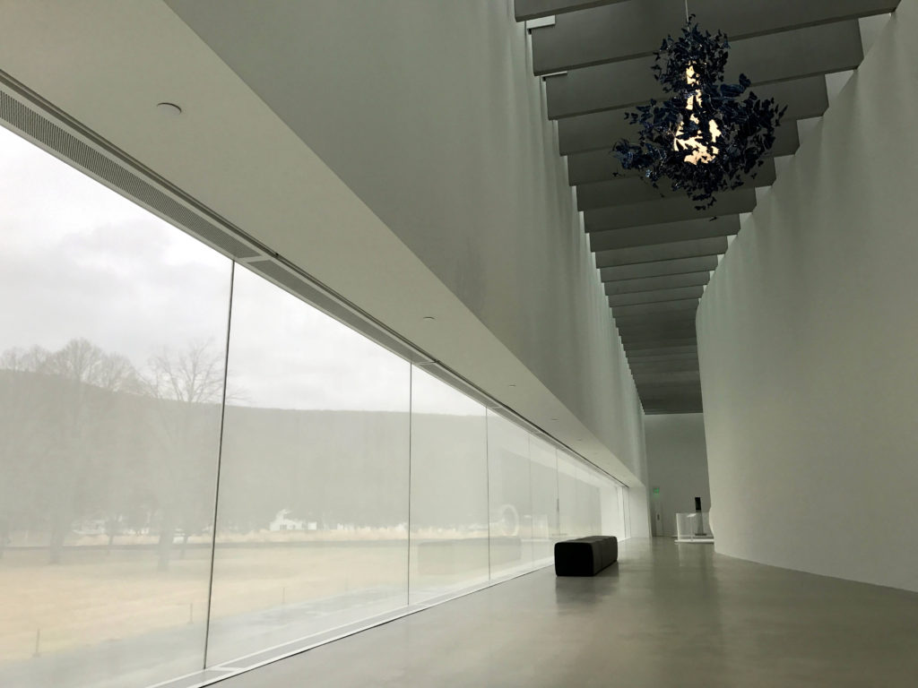 Hallway and Butterfly Chandelier at Corning Museum of Glass