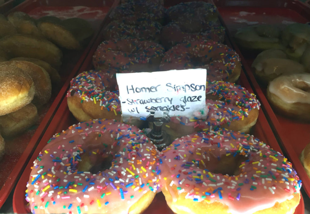 Homer Simpson Doughnut at Daddy's Donuts in Middletown, New York