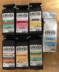 Lucy Jo's Coffee Roastery Lineup