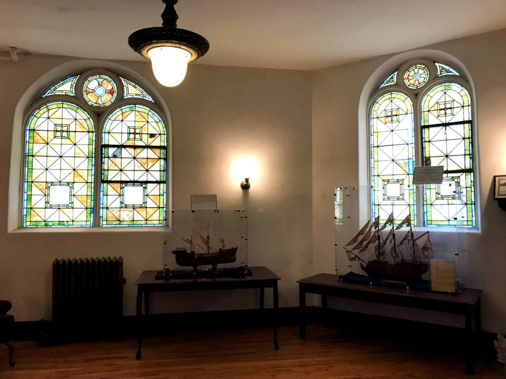 Stained Glass Windows in the Porter Hall Karpeles Manuscript Museum in Buffalo, New York
