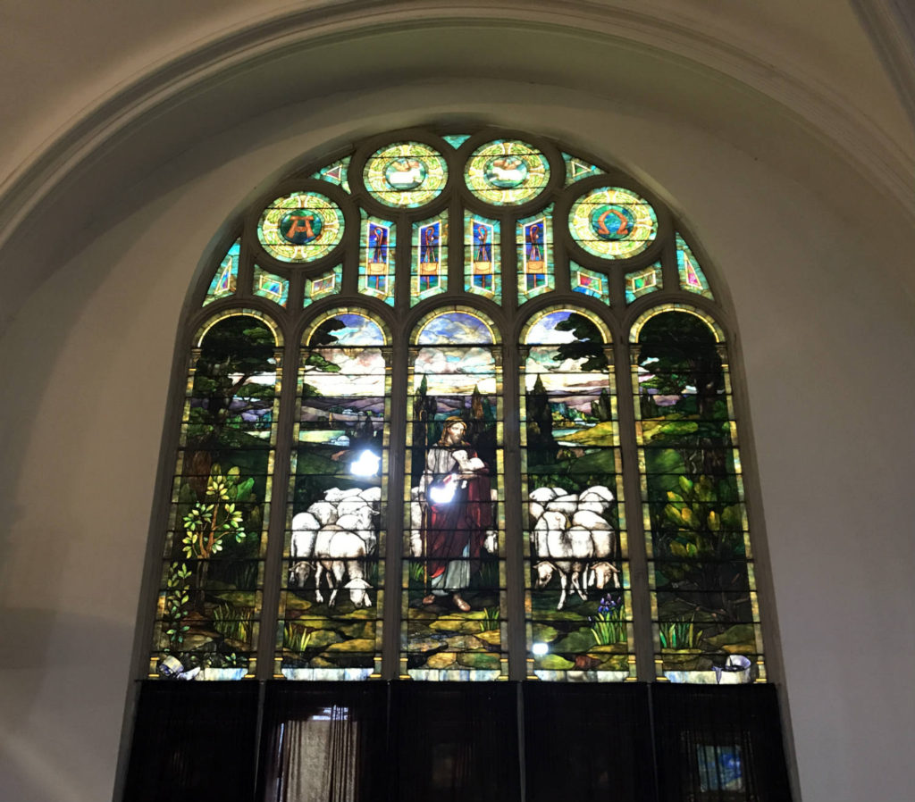 Louis Comfort Tiffany Stained Glass Window in the Karpeles Manuscript Museum in Buffalo, New York