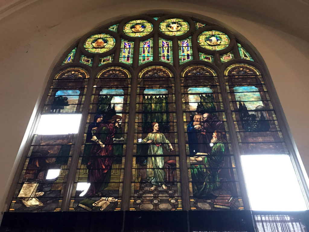 Louis Comfort Tiffany Stained Glass in the Karpeles Manuscript Museum in Buffalo, New York