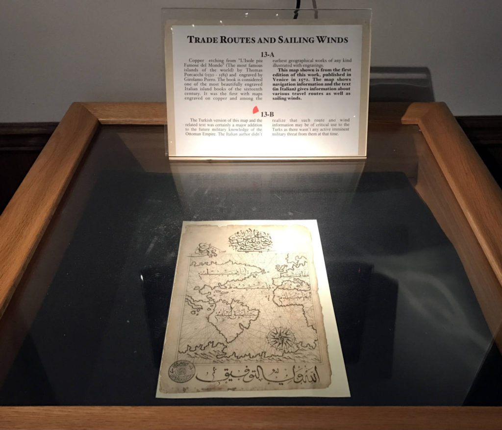 Historic Map in the Karpeles Manuscript Museum in Buffalo, New York